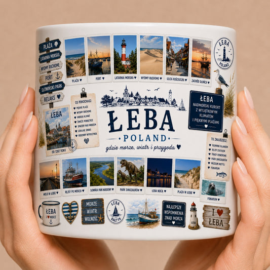 Kubek z Łeby 330 ml – morze, park krajobrazowy, pamiątka z Bałtyku