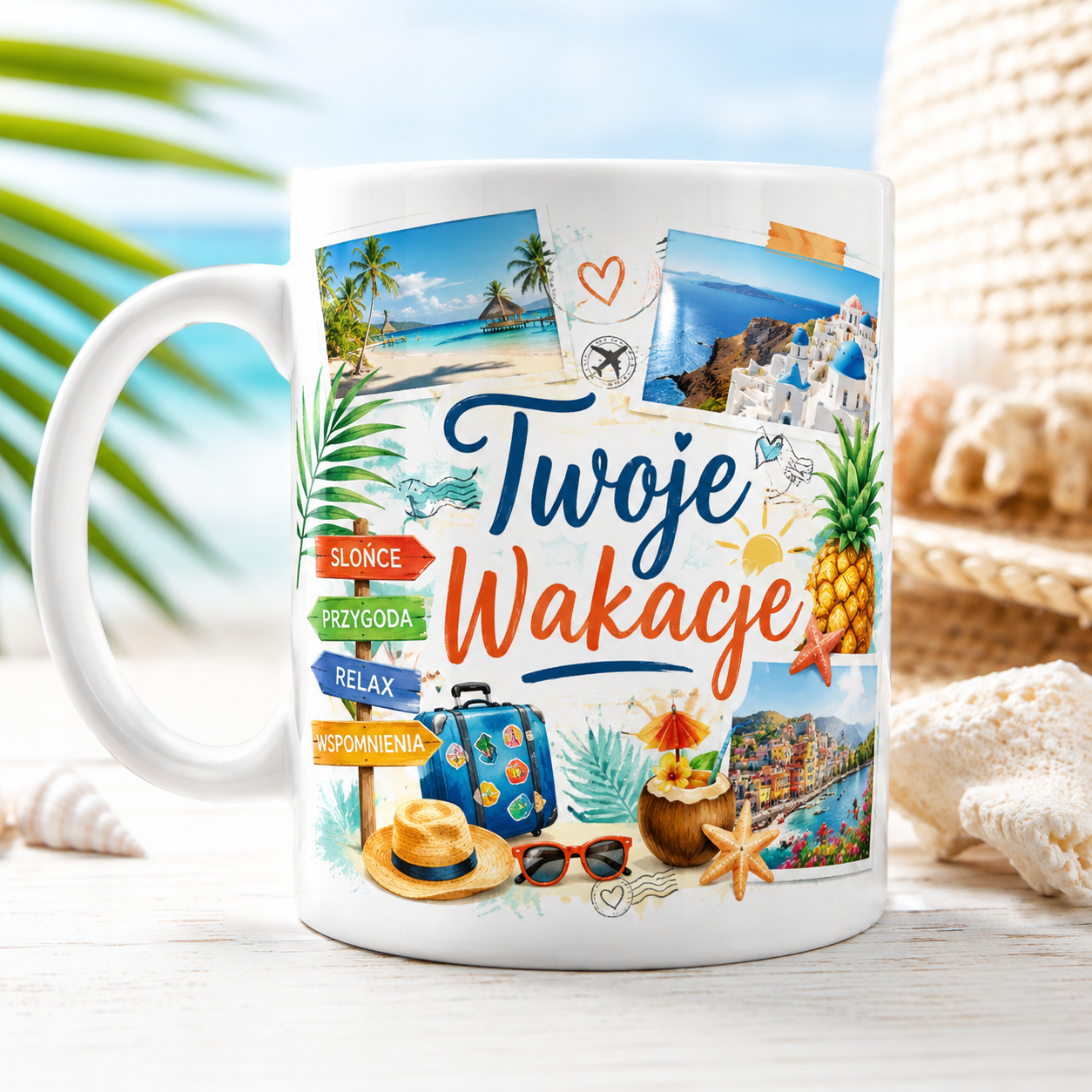 Kubek z Wakacji Twój wzór Twoja wycieczka do Wyboru 330ml ceramika