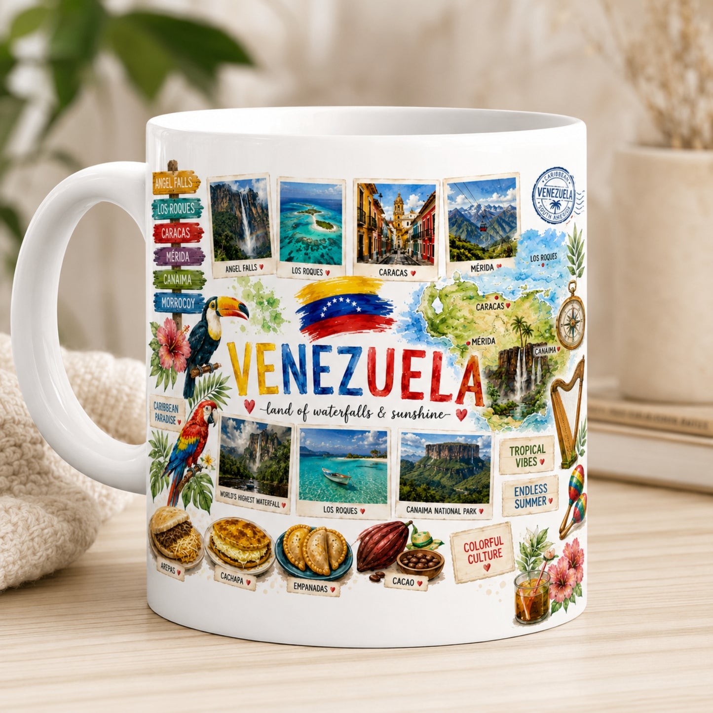 Kubek ceramiczny Wenezuela 330 ml – pamiatka z podrozą prezent dla podroznika