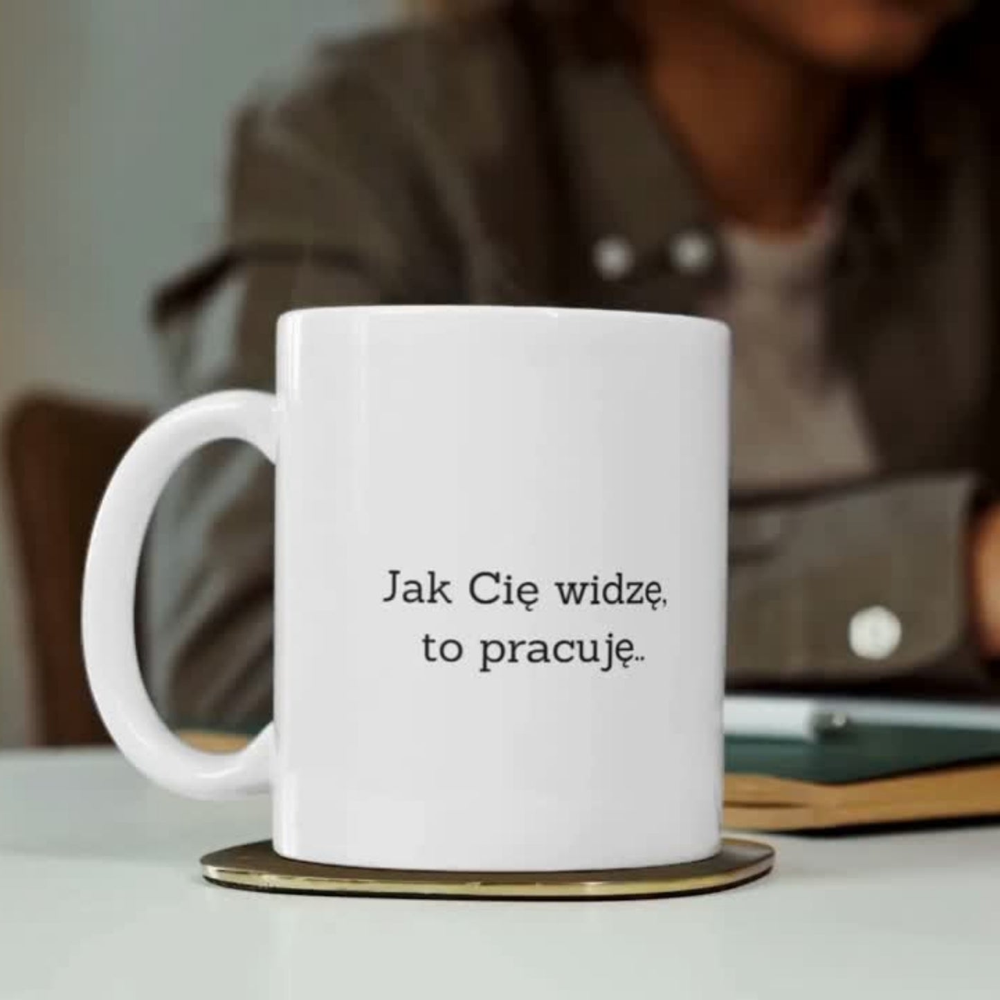 kubek do pracy śmieszny wzór pomysł na prezent