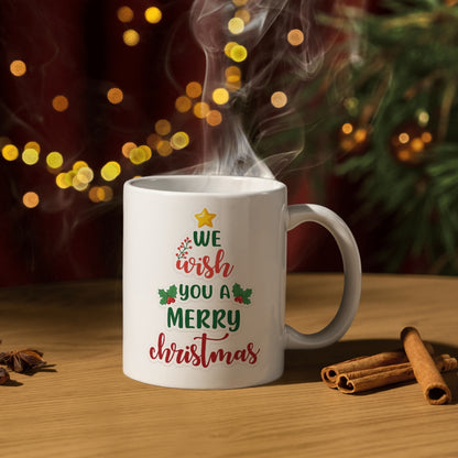 Kubek ceramiczny Merry Christmas 330 ml – swiateczny prezent z napisem Wesoly Boze Narodzenie