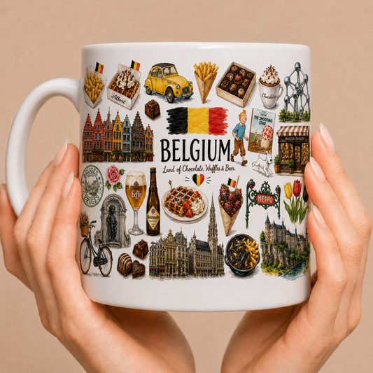 KUBEK Z BELGII KUBEK PAMIĄTKA Z PODRÓŻY