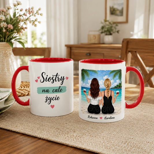 KUBEK „PRZYJACIÓŁKI” – dla mamy, siostry, kuzynki, na prezent 330 ml