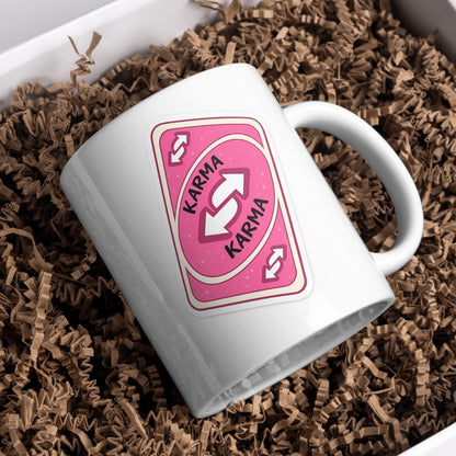 Kubek ceramiczny Karma 330 ml – smieszny prezent z motywem karmy